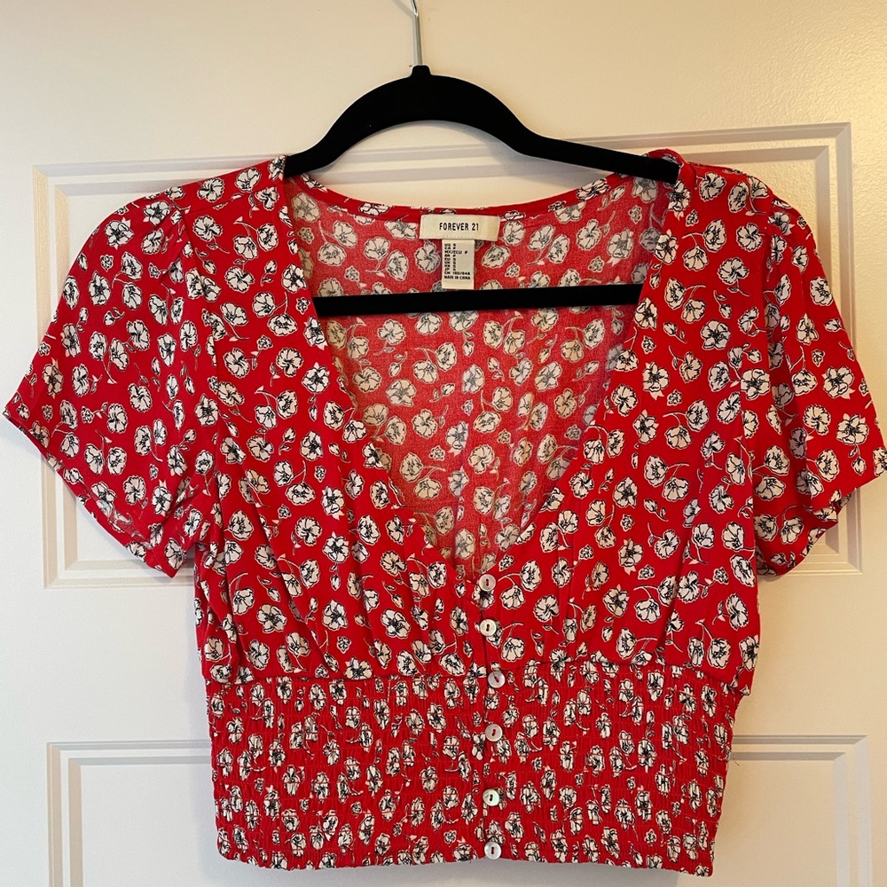 Floral crop top